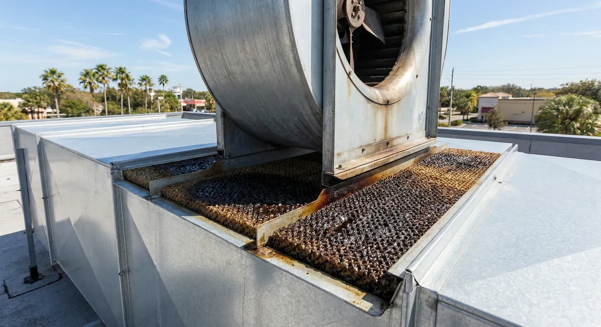 Rooftop exhaust fan and grease containment service in Orlando